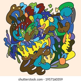 full color abstract design for templates and prints