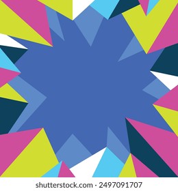 full color abstract flat background and geometric shape