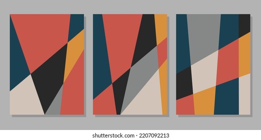	
Full color abstract shape cover collection