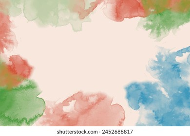 Full Color abstract watercolor background art