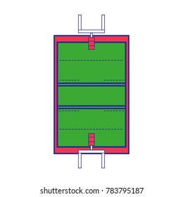 full color american football court to sport game