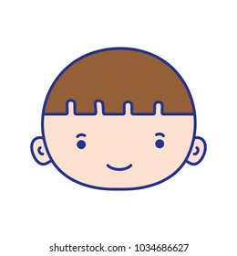 full color avatar boy head with hair