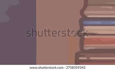 Full color background with aesthetic composition of copy space and abstract shapes
