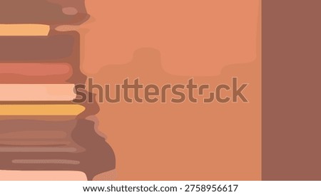 Full color background with aesthetic composition of copy space and abstract shapes