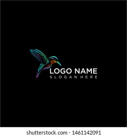 full color bird creative logo template