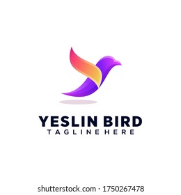 Full Color Bird Vector / Y Initial Logo Design
