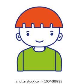 full color boy with hairstyle and t-shirt design