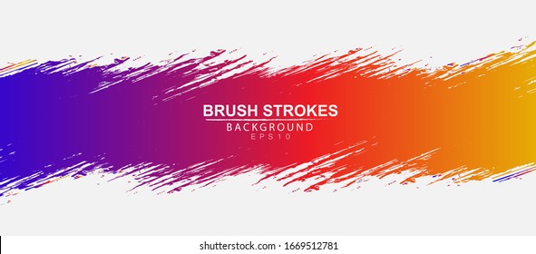 Full Color Brush Strokes Texture Background with Text Space
