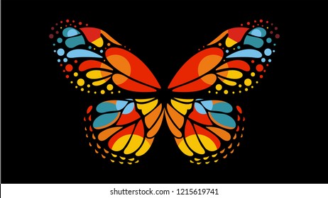 full color butterfly pattern