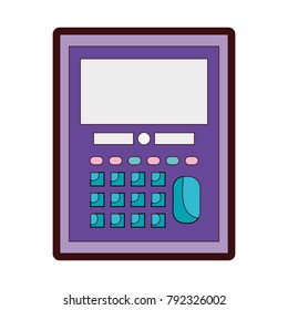 full color calculator object school education design