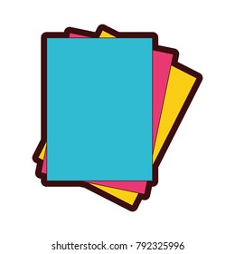 full color cardboards object school education design