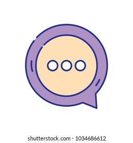 full color chat bubble text notes message
