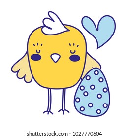 full color chick with egg easter decoration holiday