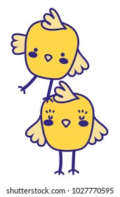 full color chicks farm birds animal playing