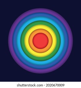 full color circles like rainbow with gradient