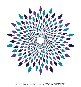 full color circular mandala ornament