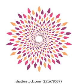 full color circular mandala ornament