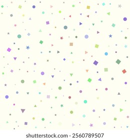 Full color confetti shape magical holiday frame