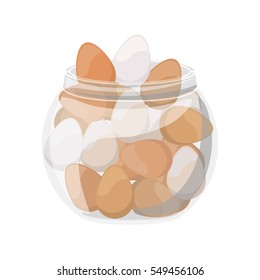 full color container with eggs