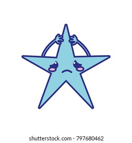 full color crying shiny star kawaii with arms