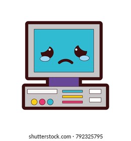 full color crying and tender computer technology kawaii