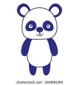 full color cute and happy panda wild animal