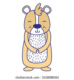 full color cute and smile bear wild animal