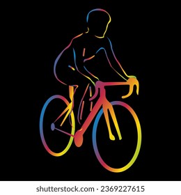 A full color cycling illustration, suitable for all business needs.