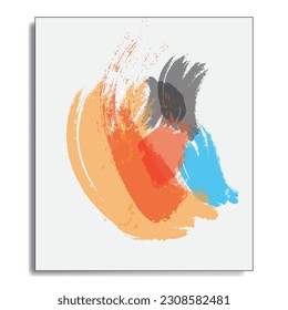 Full color digital abstract painting