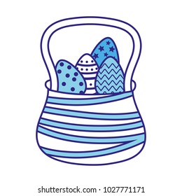 full color eggs easter decoration inside hamper design