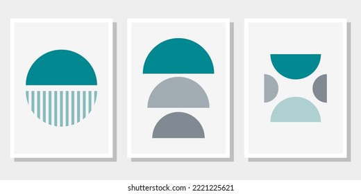full color flat abstract boho collection
