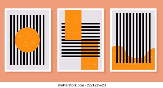 colección de boho abstracto de color plano y de color completo