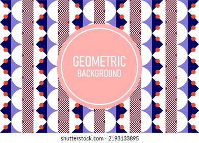 Full color flat geometric abstract background