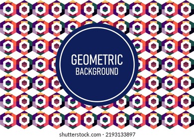 Full color flat geometric abstract background