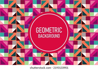 Fondo abstracto geométrico plano de color completo