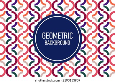 Full color flat geometric abstract background