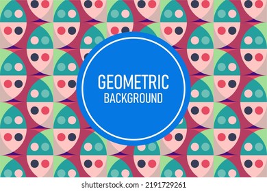 Full color flat geometric background