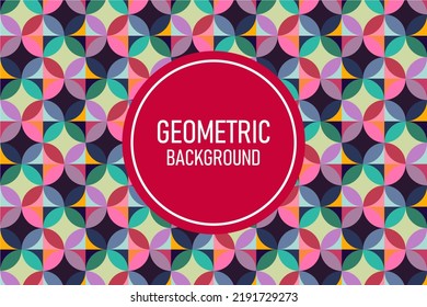Full color flat geometric background