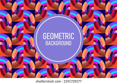 Fondo geométrico plano de color completo
