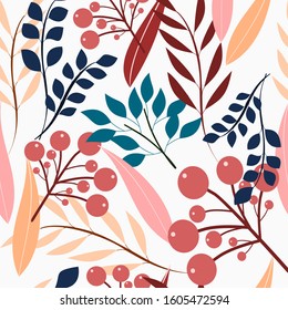 Full color floral pattern in vector for textile or garment needs