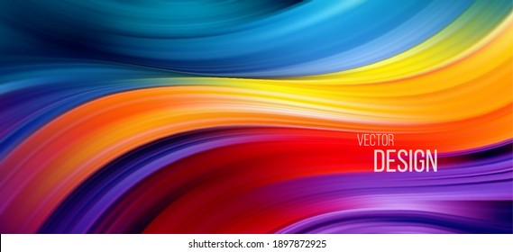 Full color flow wave trendy background. Background for presentation, brochure, booklet, poster. Vector illustration EPS10