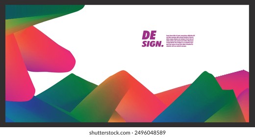 Full color geometric abstract background with space area suitable for banner page display needs, and social media