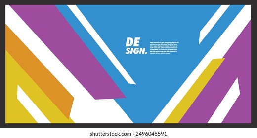 Full color geometric abstract background with space area suitable for banner page display needs, and social media