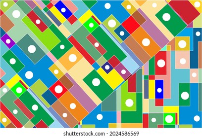 A full color geometric abstract vector illustration, perfect for wall decoration and suitable for other business purposes.