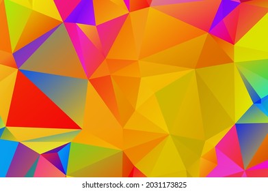 full Color  geometric pattern triangles polygonal design for web and background, application 