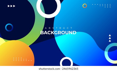 full color gradient geometric background with circle shapes. great for poster, banner, presentation, website.