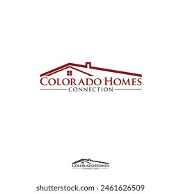 full color gradient house logo, modern combination illustration