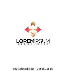 logotipo de la casa de degradado de color completo, ilustración de combinación moderna