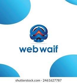 full color gradient triangle circle logo, modern combination illustration