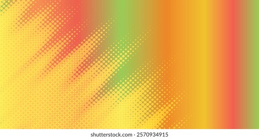 full color halftone dots background